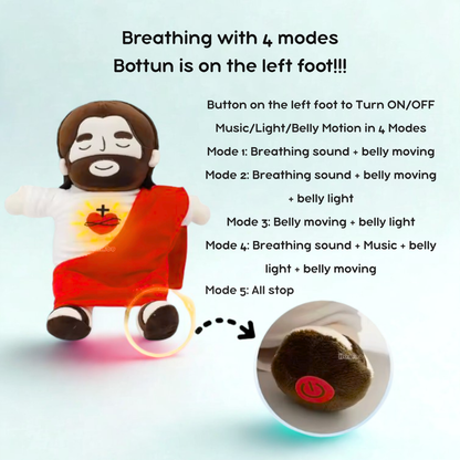 Soothing Plush with Gentle Sounds & Soft Glow.