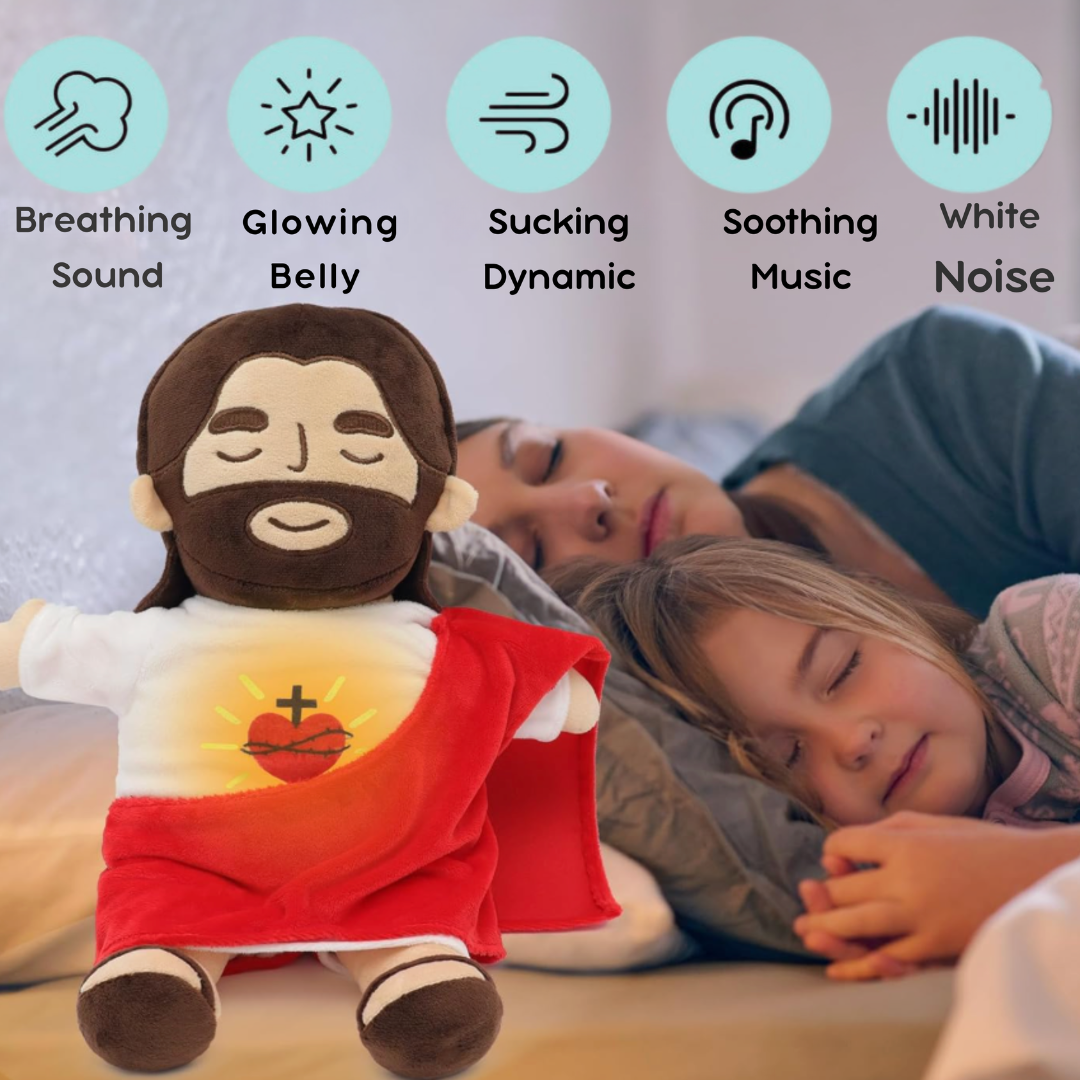 Soothing Plush with Gentle Sounds & Soft Glow.