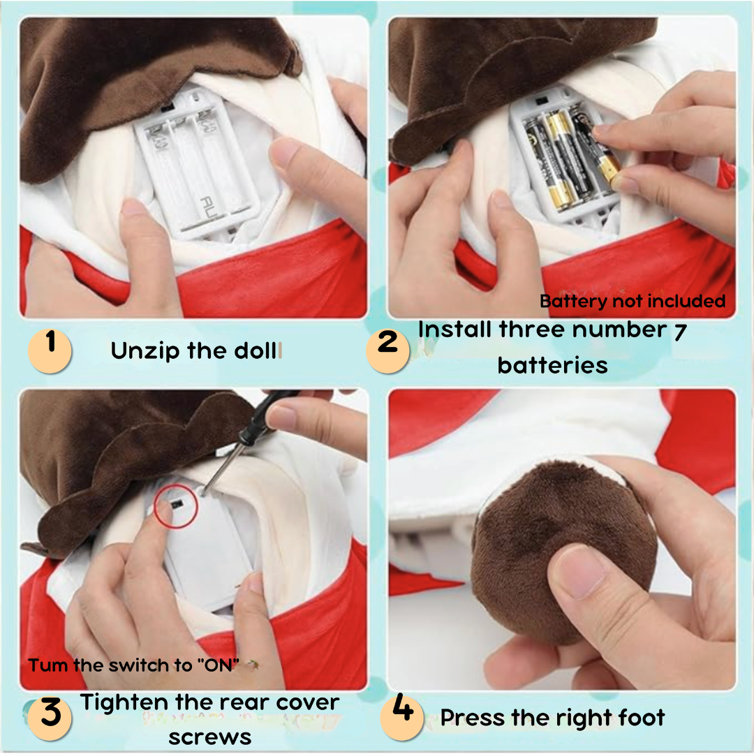 Soothing Plush with Gentle Sounds & Soft Glow.